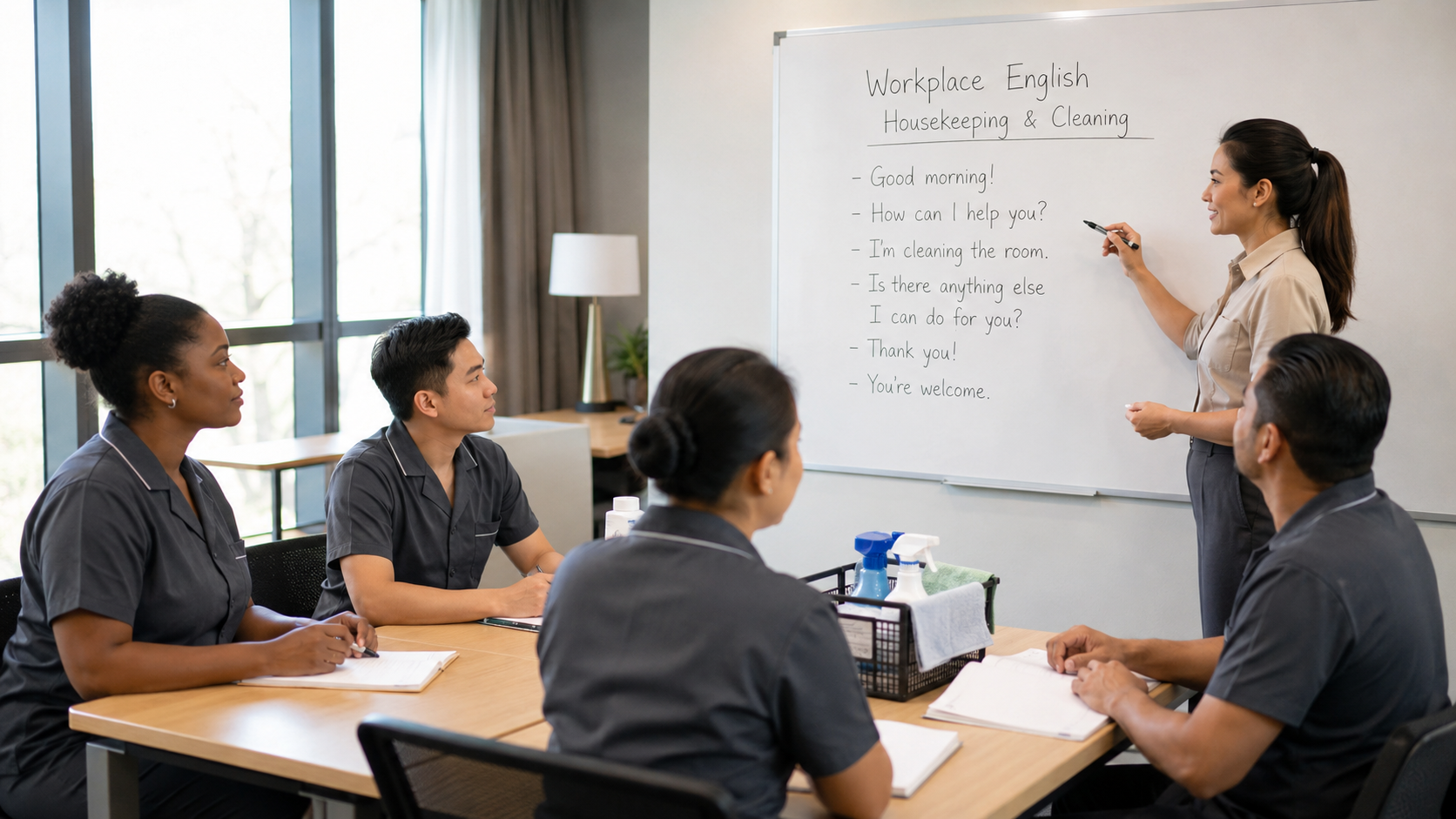 Cleaning services workplace training